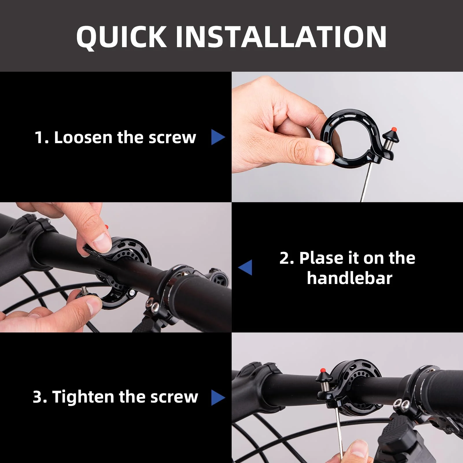 Hidden Bike Bell Clear Loud Sound 22.2/25.4/31.8mm Bars 100DB Bike Horn - Image 8
