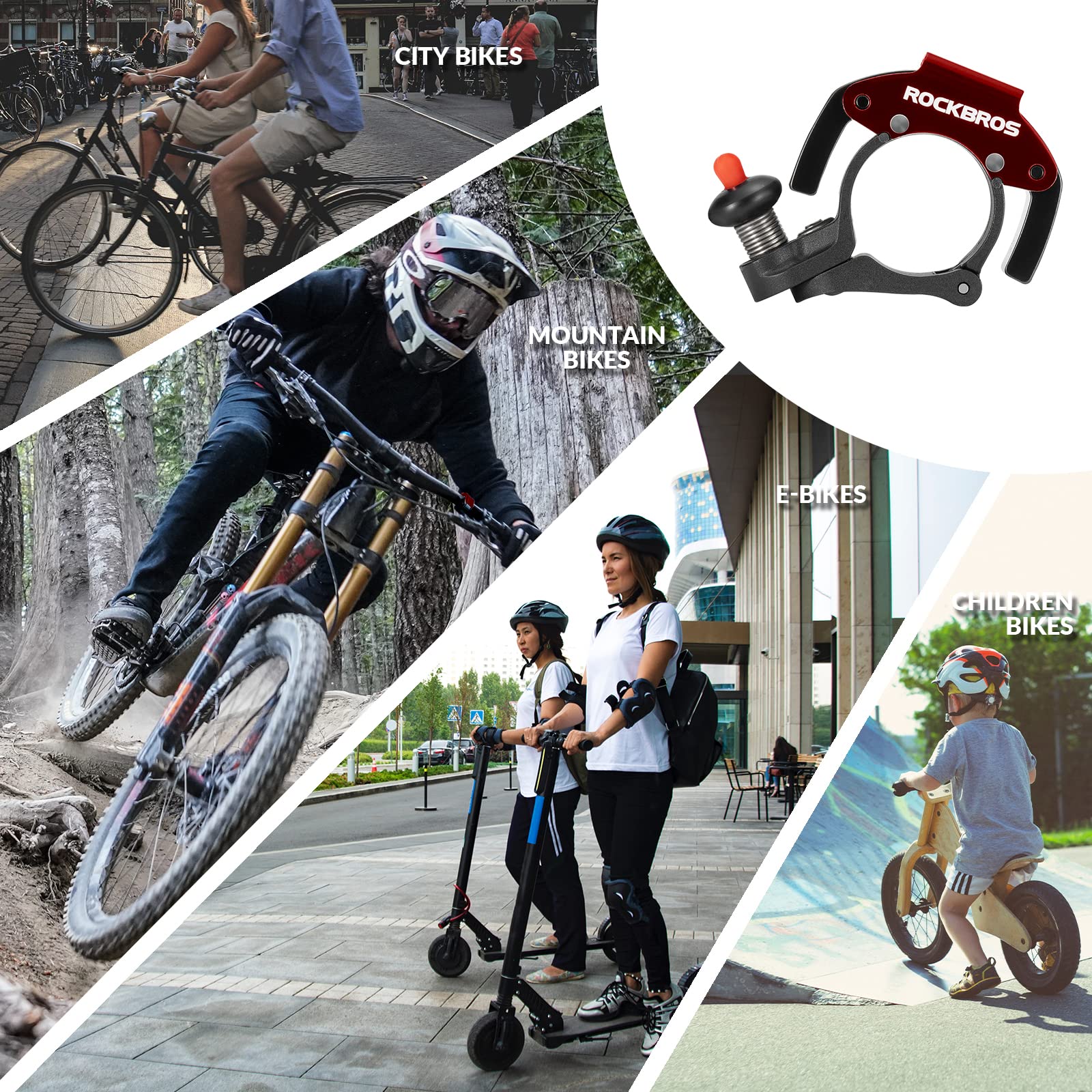 ROCKBROS Hidden Bike Bell with 100db Crisp Sound for Scooter MTB BMX - Image 12