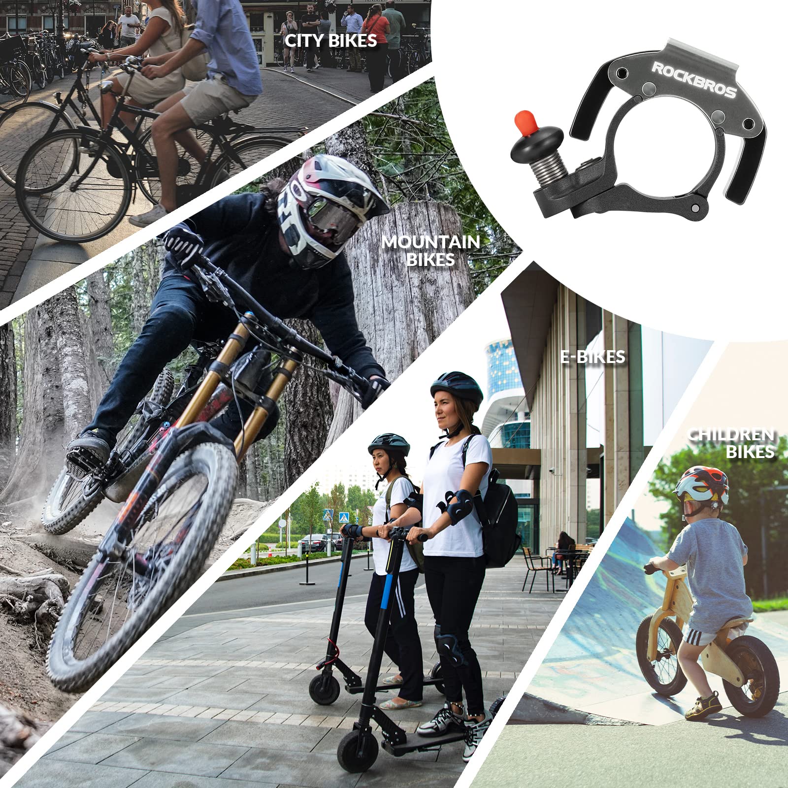 ROCKBROS Hidden Bike Bell with 100db Crisp Sound for Scooter MTB BMX - Image 18