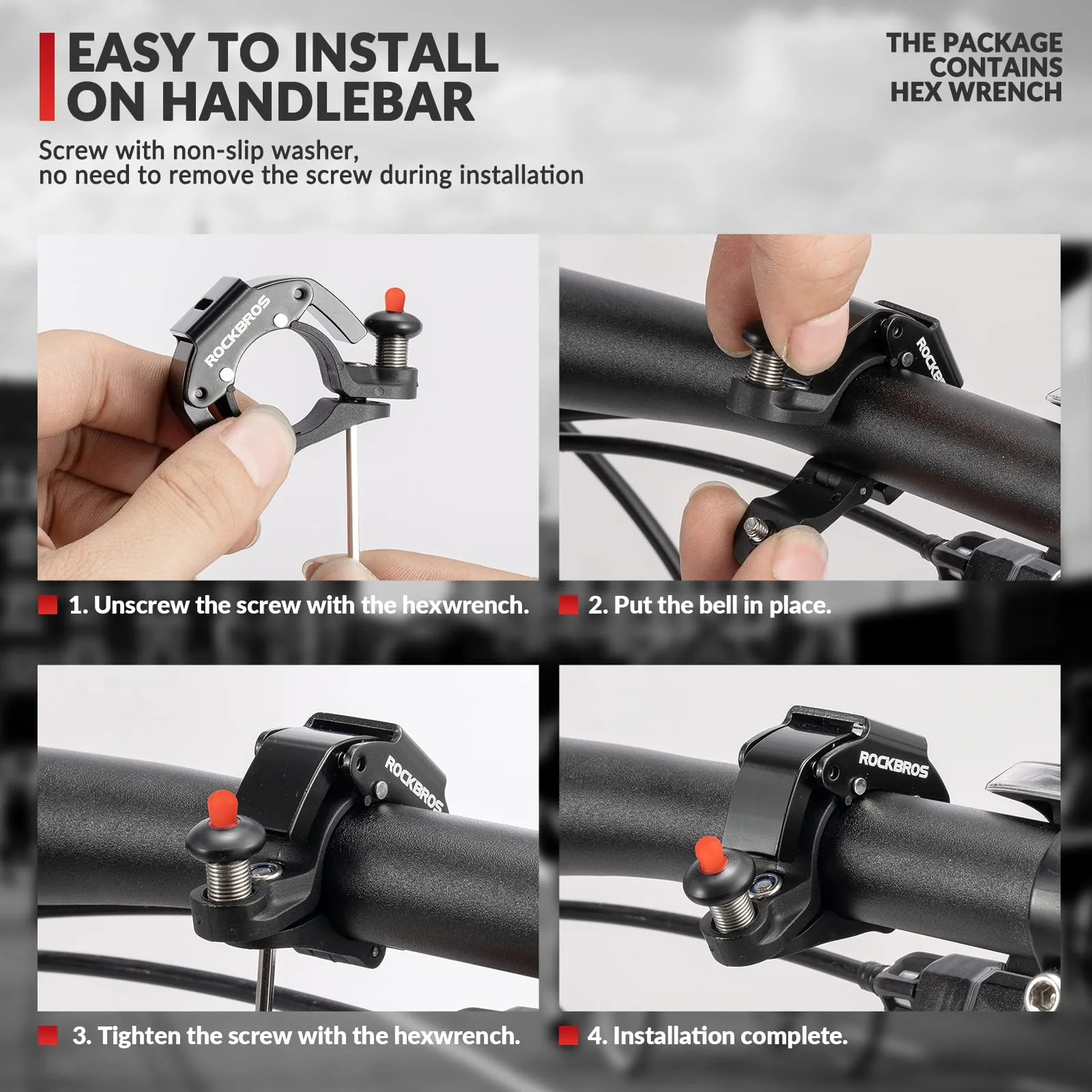 ROCKBROS Hidden Bike Bell with 100db Crisp Sound for Scooter MTB BMX - Image 5