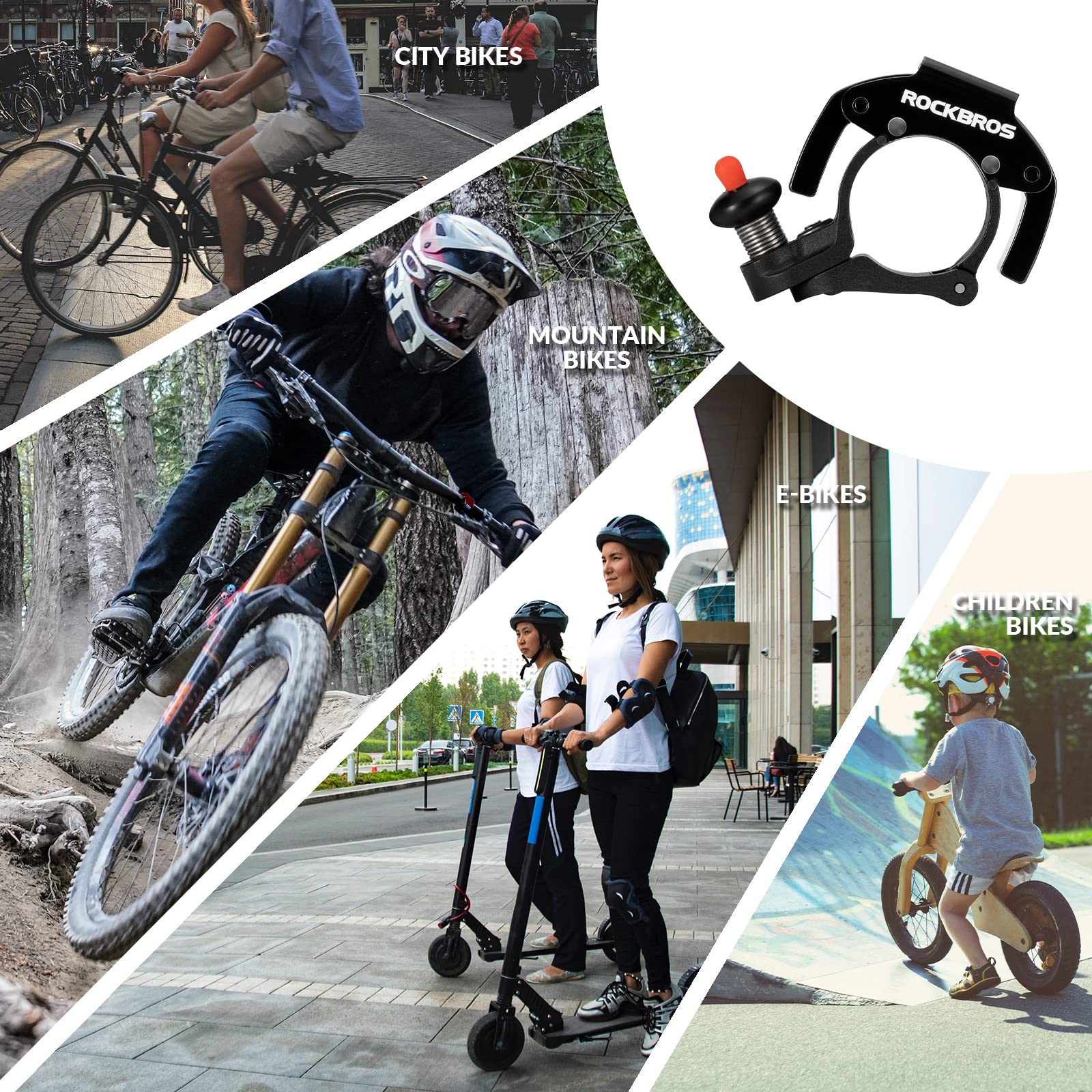ROCKBROS Hidden Bike Bell with 100db Crisp Sound for Scooter MTB BMX - Image 6
