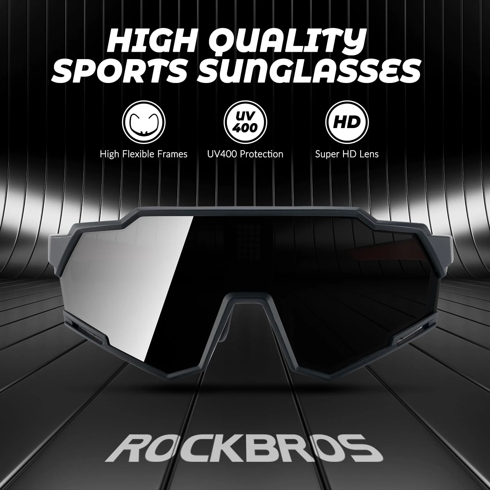 ROCKBROS Intelligent Cycling Glasses Sunglasses Photochromic + Polarized - Image 4