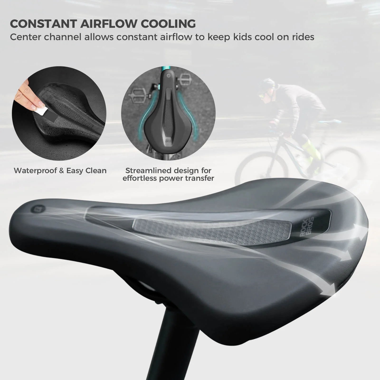ROCKBROS Kids Bike Saddle Comfortable - Image 4