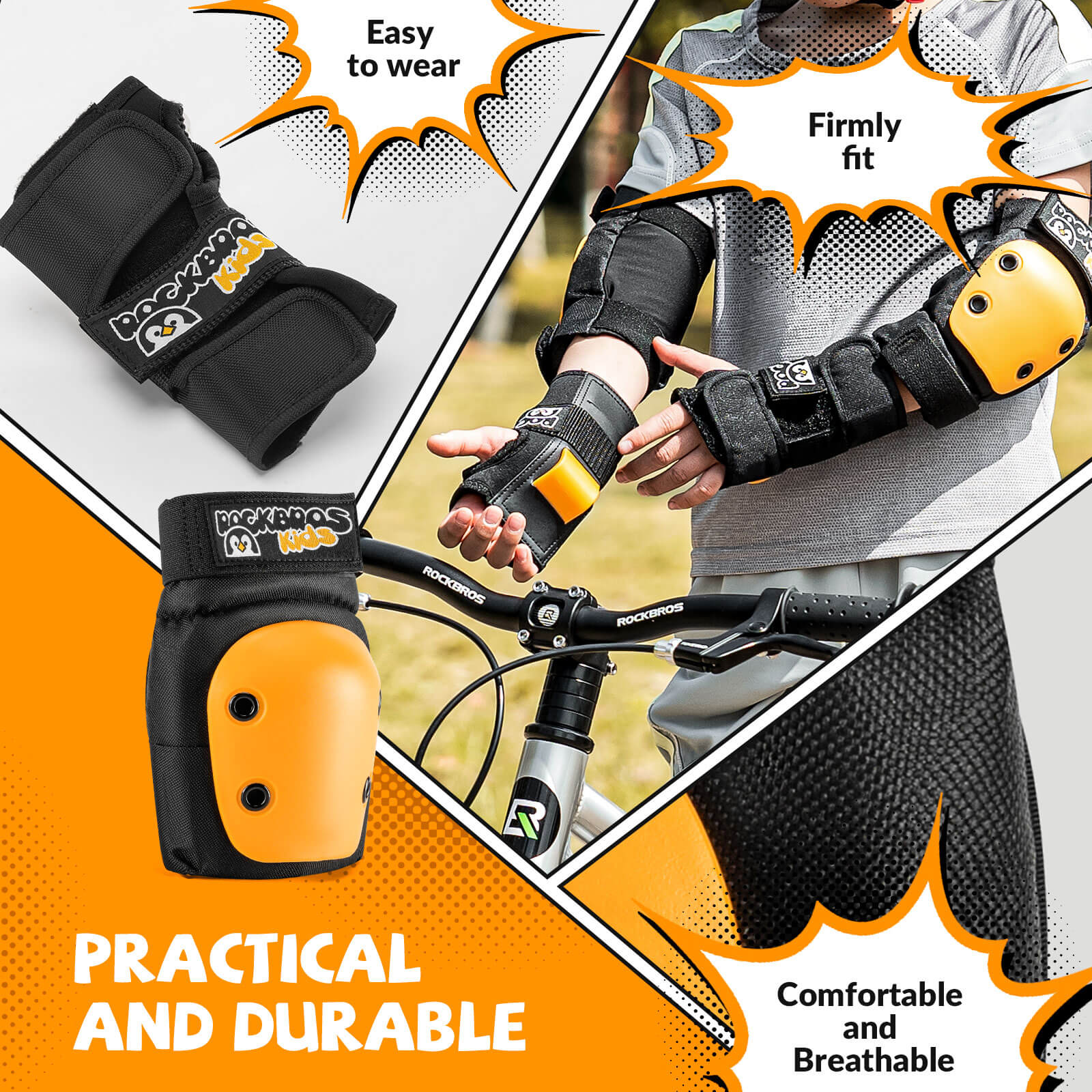 ROCKBROS Kids Cycling & Skate Pads Set - Image 3