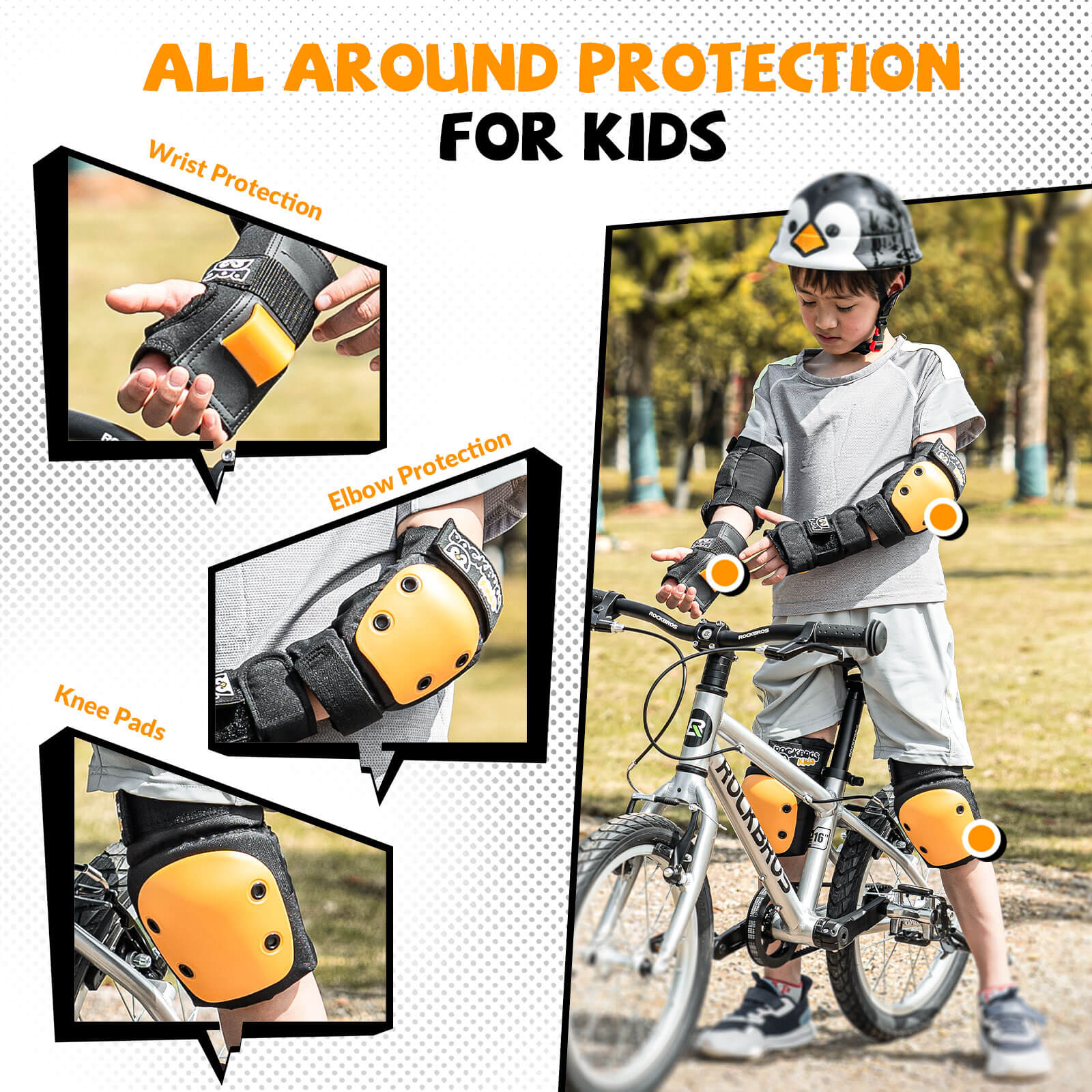 ROCKBROS Kids Cycling & Skate Pads Set - Image 4