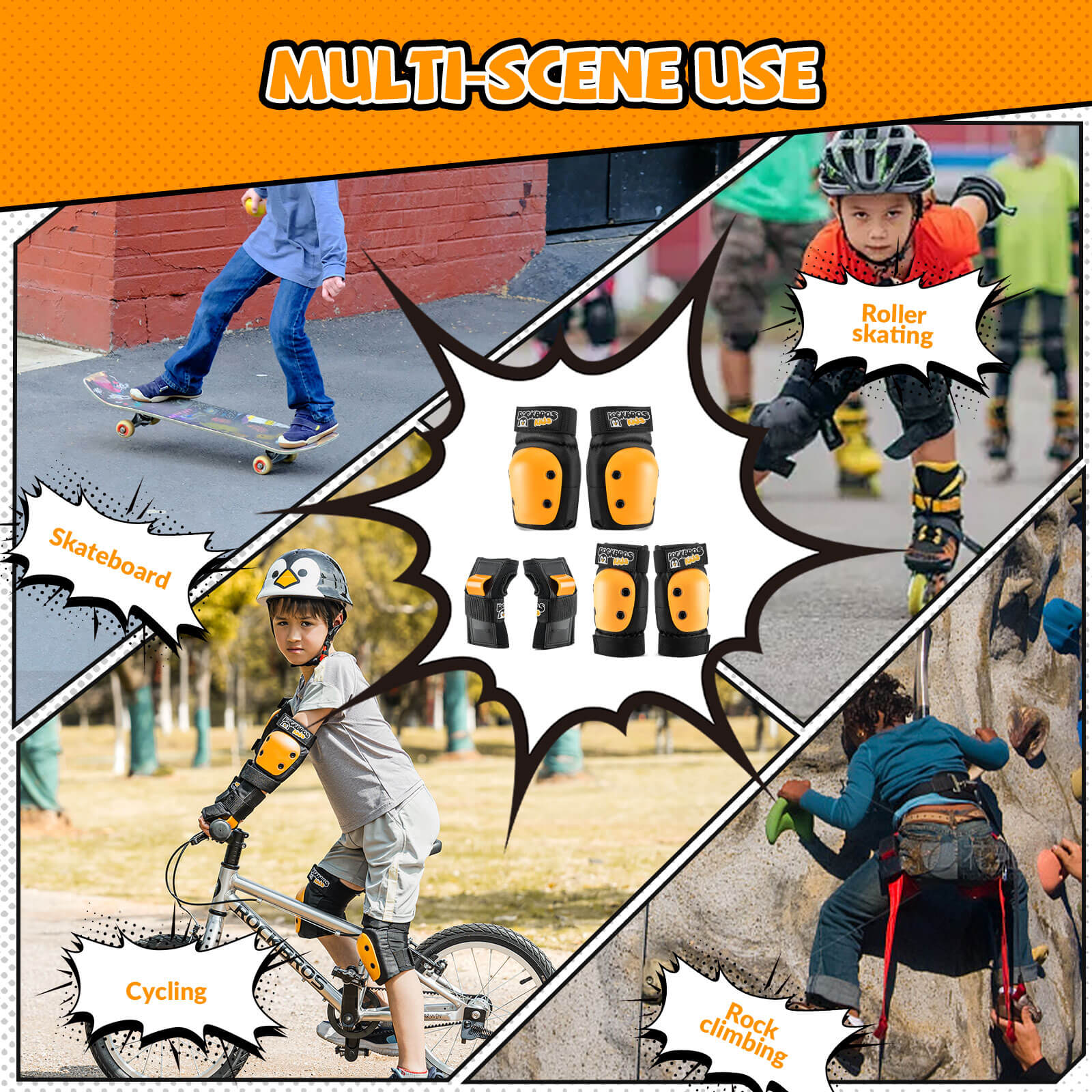 ROCKBROS Kids Cycling & Skate Pads Set - Image 5
