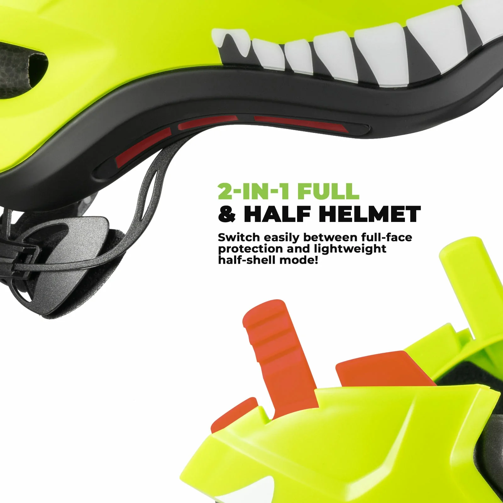 ROCKBROS Kids Helmet Full Face Protective Detachable 3-16 Youth Child - Image 23