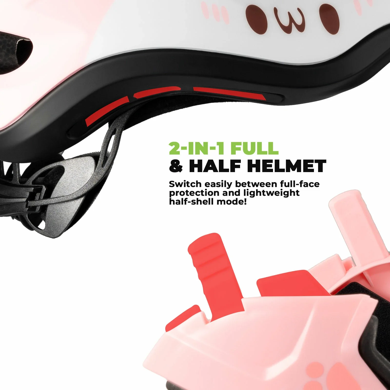 ROCKBROS Kids Helmet Full Face Protective Detachable 3-16 Youth Child - Image 27
