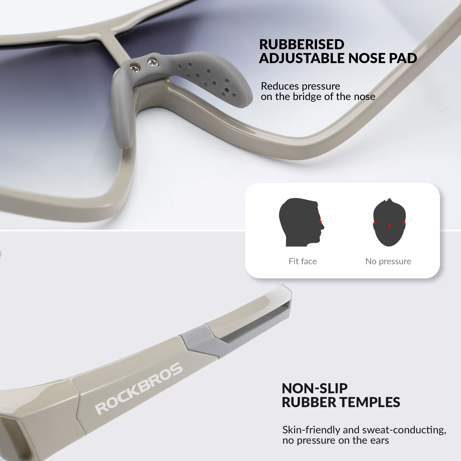 ROCKBROS Kids Photochromic Cycling Glasses UV400 Protection with TR90 Frame - Image 18