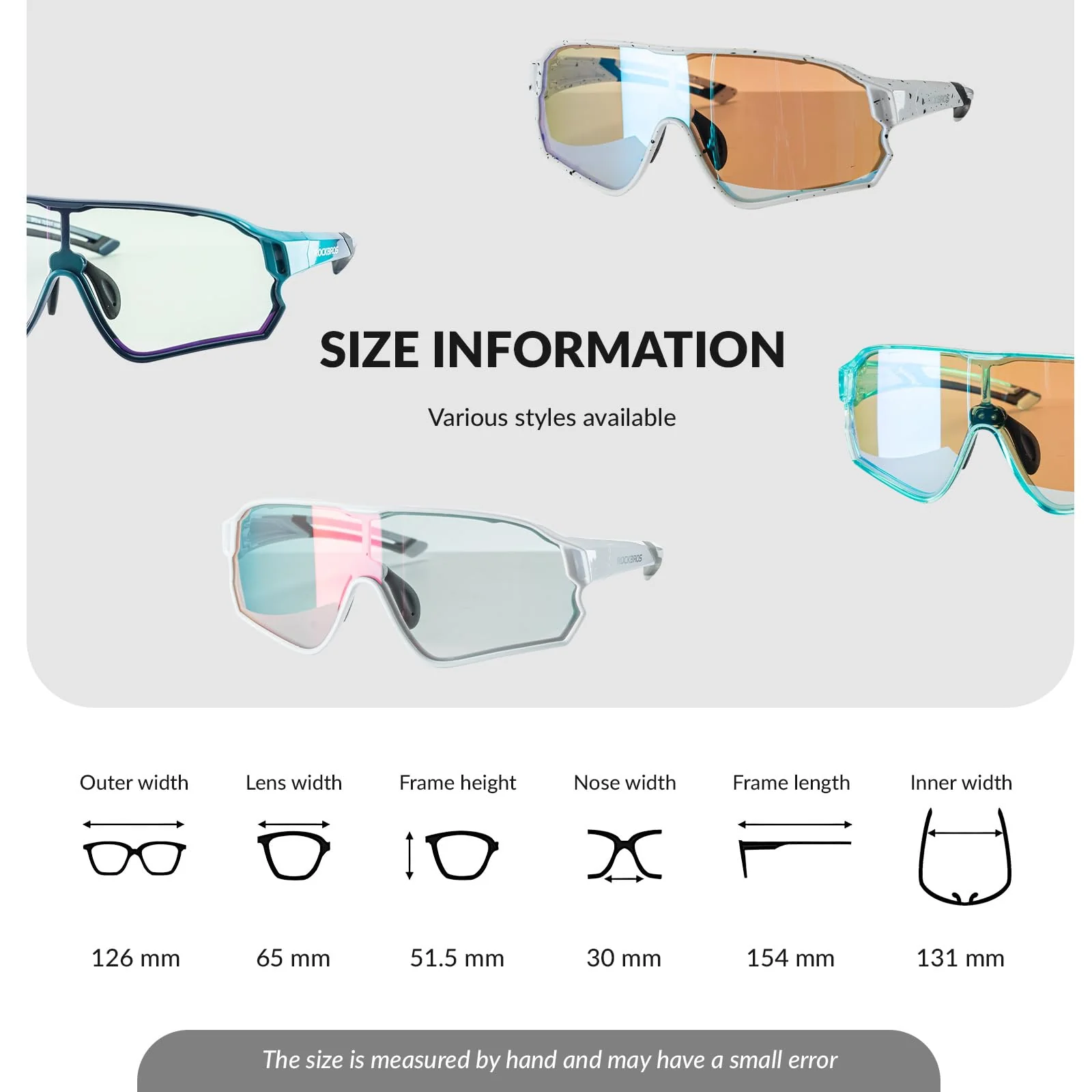 ROCKBROS Kids Photochromic Cycling Glasses UV400 Protection with TR90 Frame - Image 21