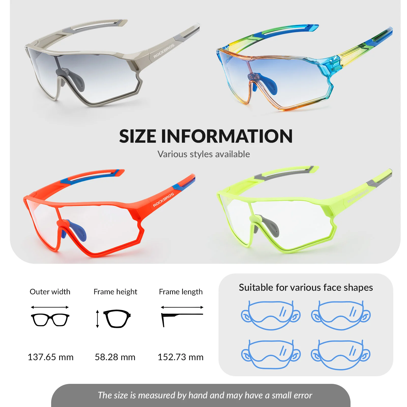 ROCKBROS Kids Photochromic Cycling Glasses UV400 Protection with TR90 Frame - Image 22