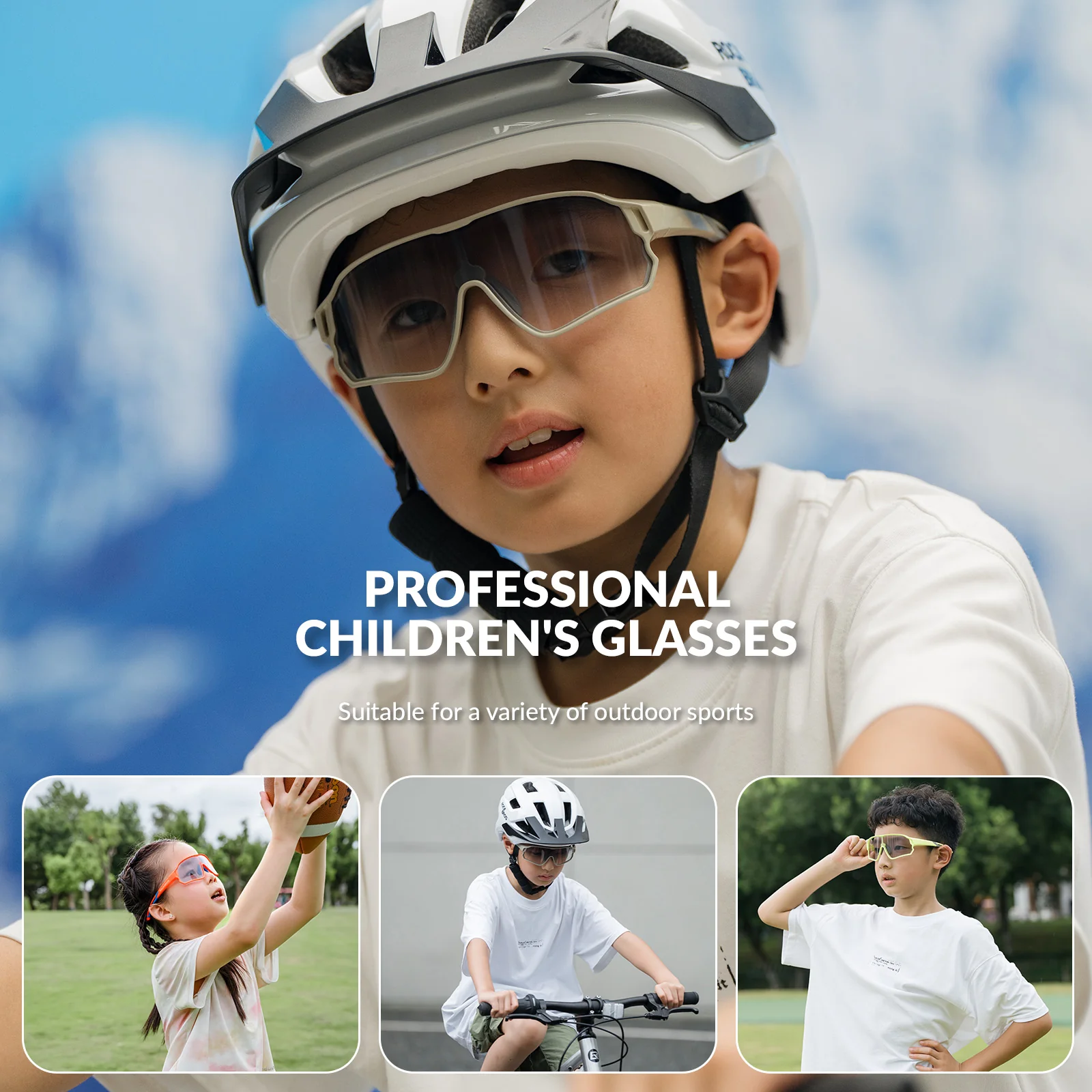 ROCKBROS Kids Photochromic Cycling Glasses UV400 Protection with TR90 Frame - Image 23