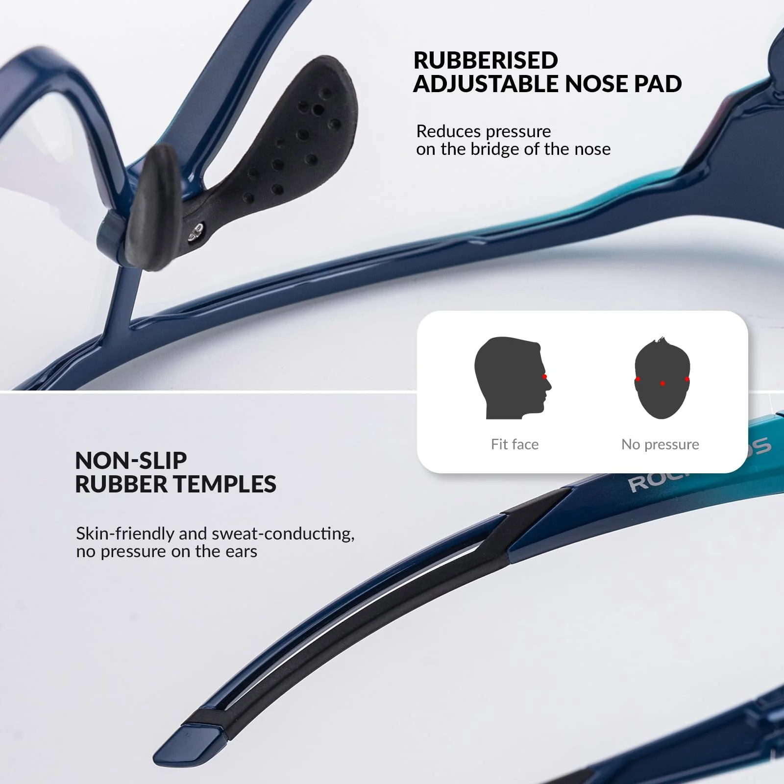 ROCKBROS Kids Photochromic Cycling Glasses UV400 Protection with TR90 Frame - Image 5
