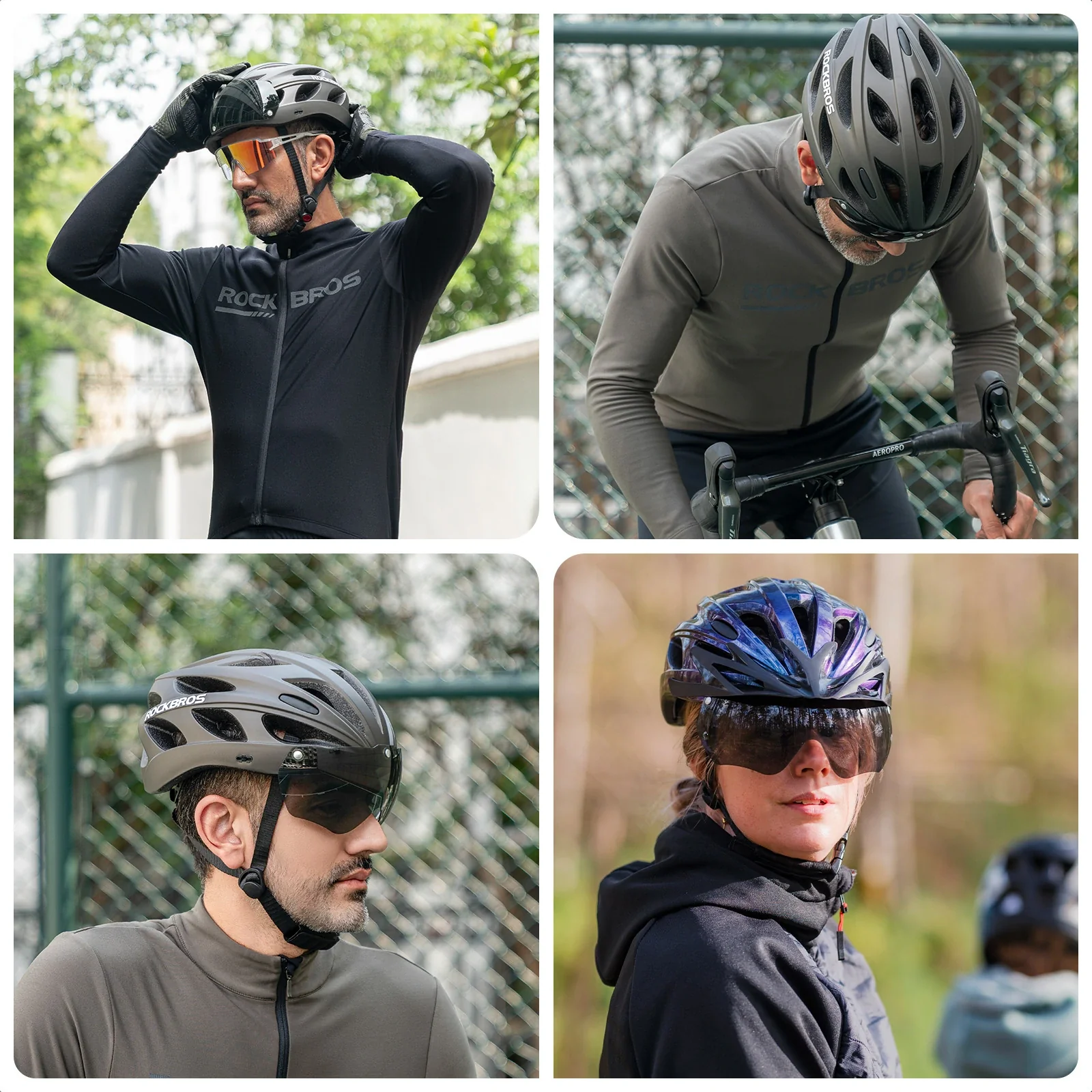Adult Cycling Helmet with Magnetic Goggles   L/XL TT-16 - Image 14