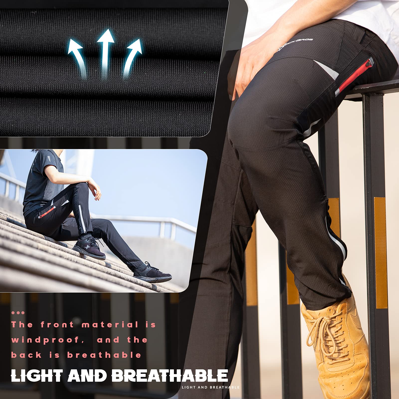 Men’s Cycling Trousers Breathable Sport Pants High Elastic - YPK010-1 - Image 6