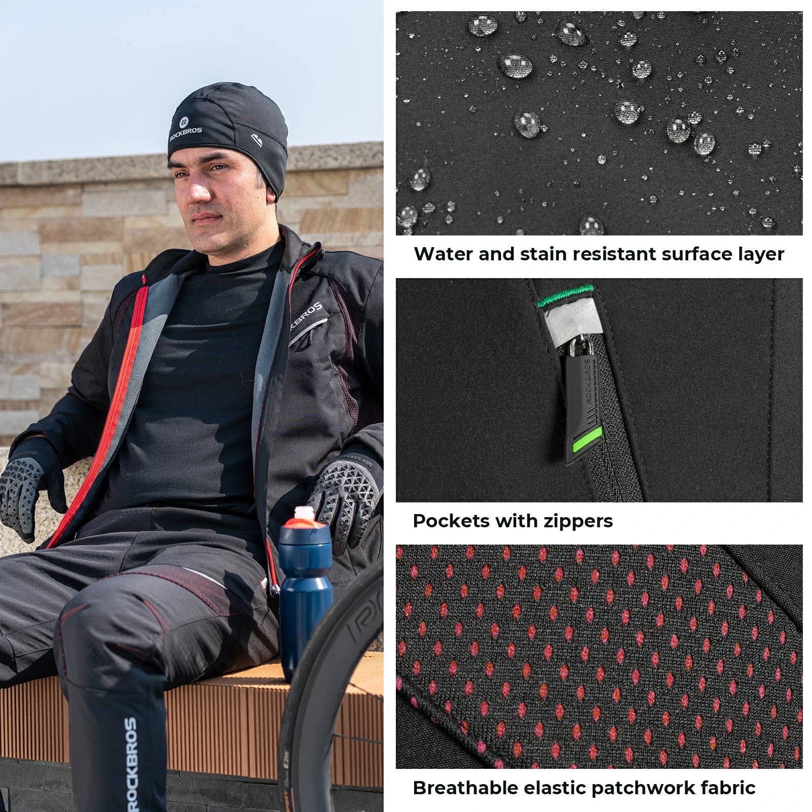 Men’s Winter Water Resistant Windproof Cycling Trousers YPK007-1 - Image 6