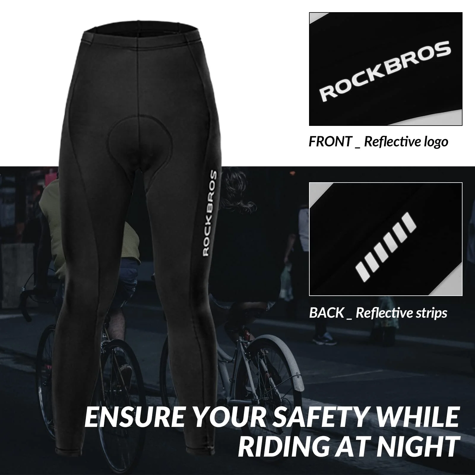 Men’s Lightweight Cycling Tights with Padding - RK2004 - Image 4