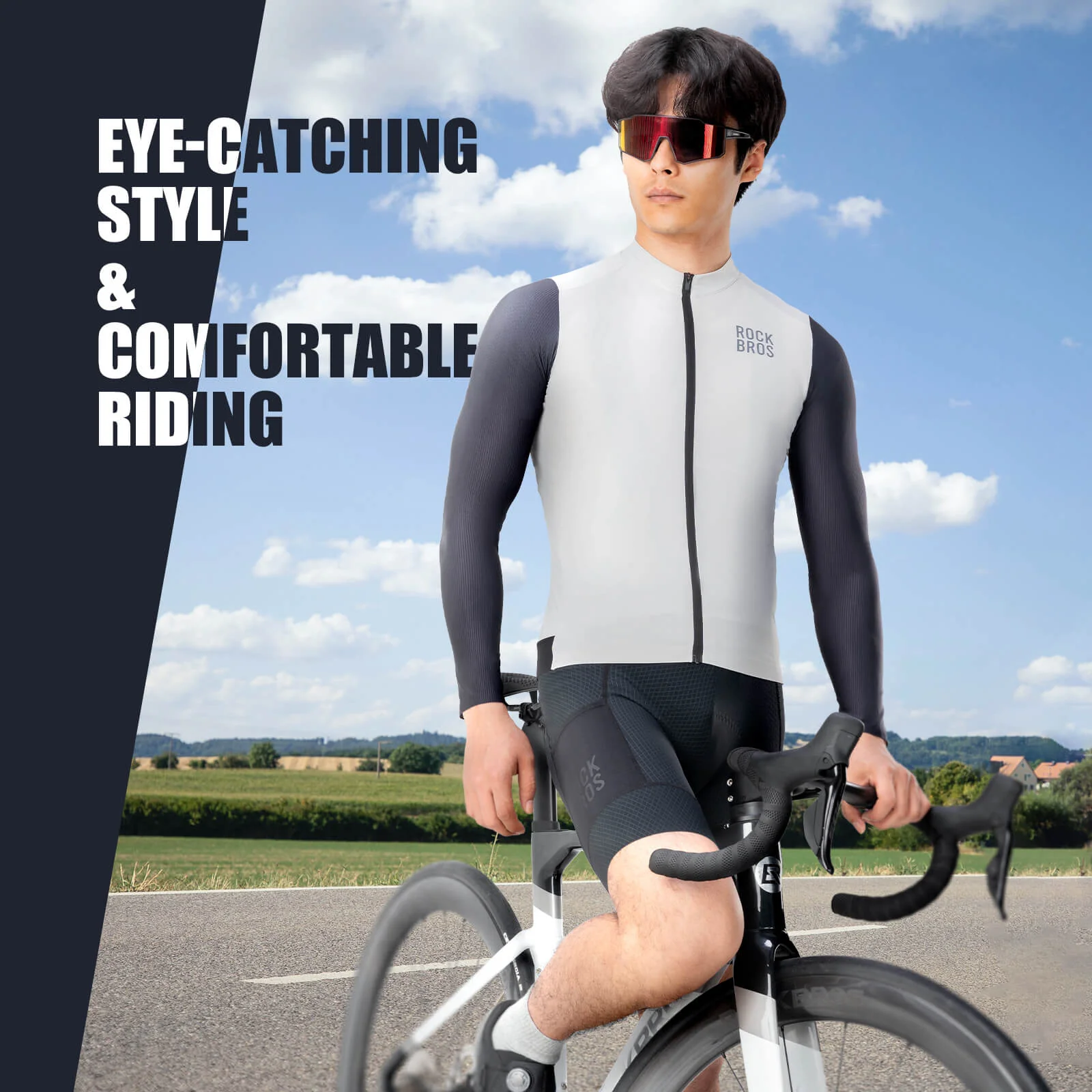 ROCKBROS Men's Long-Sleeve Cycling Jersey - Image 10