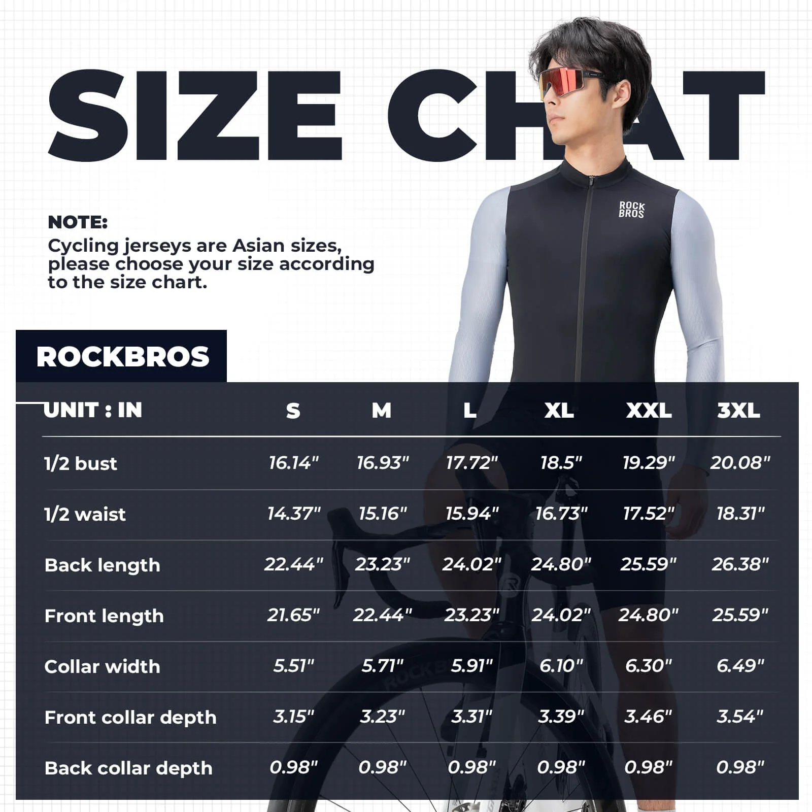 ROCKBROS Men's Long-Sleeve Cycling Jersey - Image 12