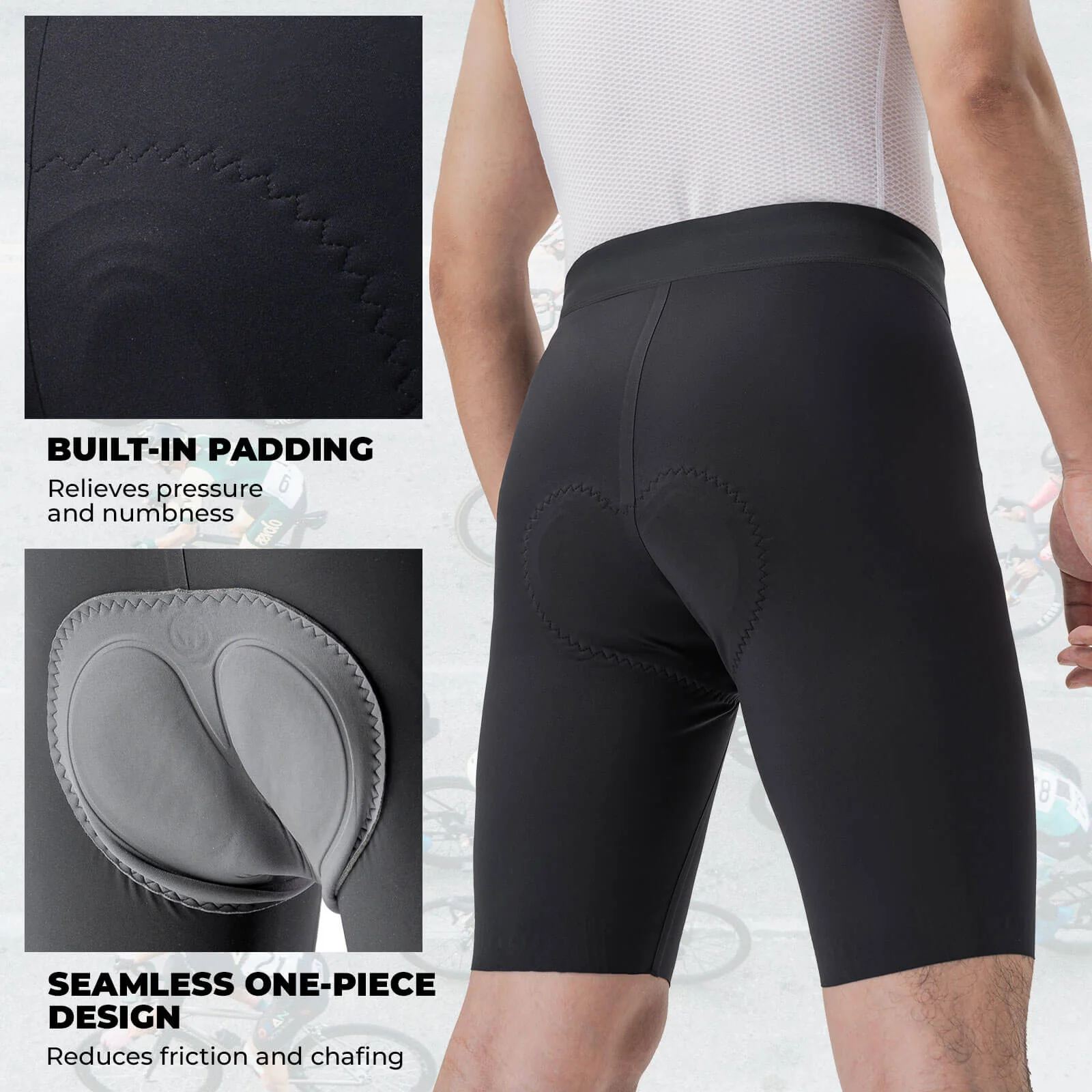 Men’s Padded Cycling Shorts - YDDK013 - Image 6