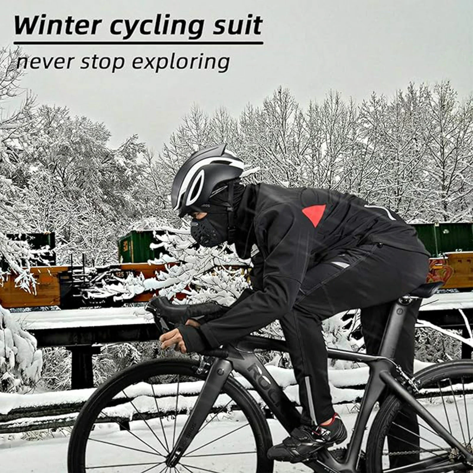ROCKBROS Winter Cycling Trousers for Men Windproof Thermal Reflective - Image 7