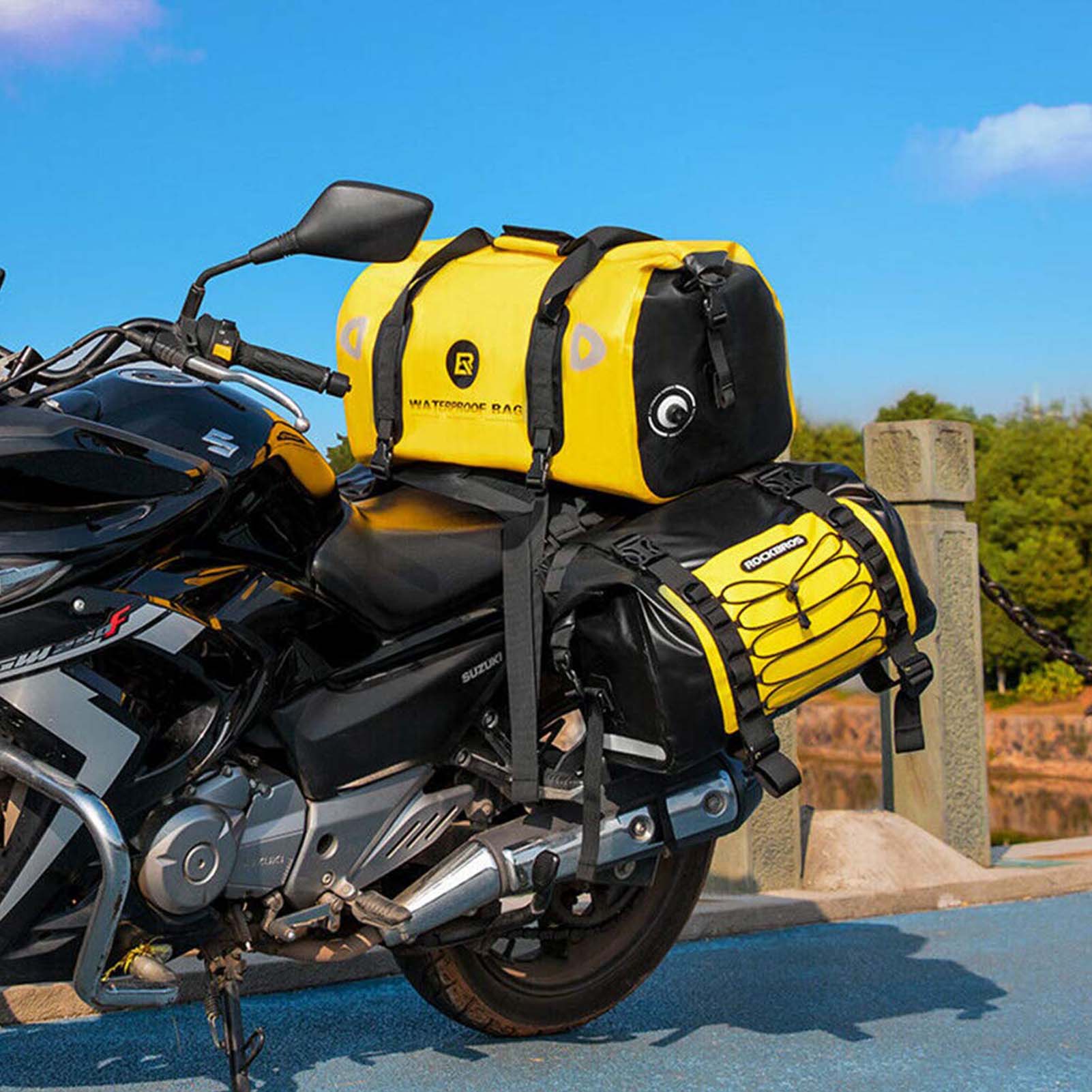 ROCKBROS Motorcycle Pannier Bag Waterproof Luggage Saddle Bag 2 Packs - Image 7
