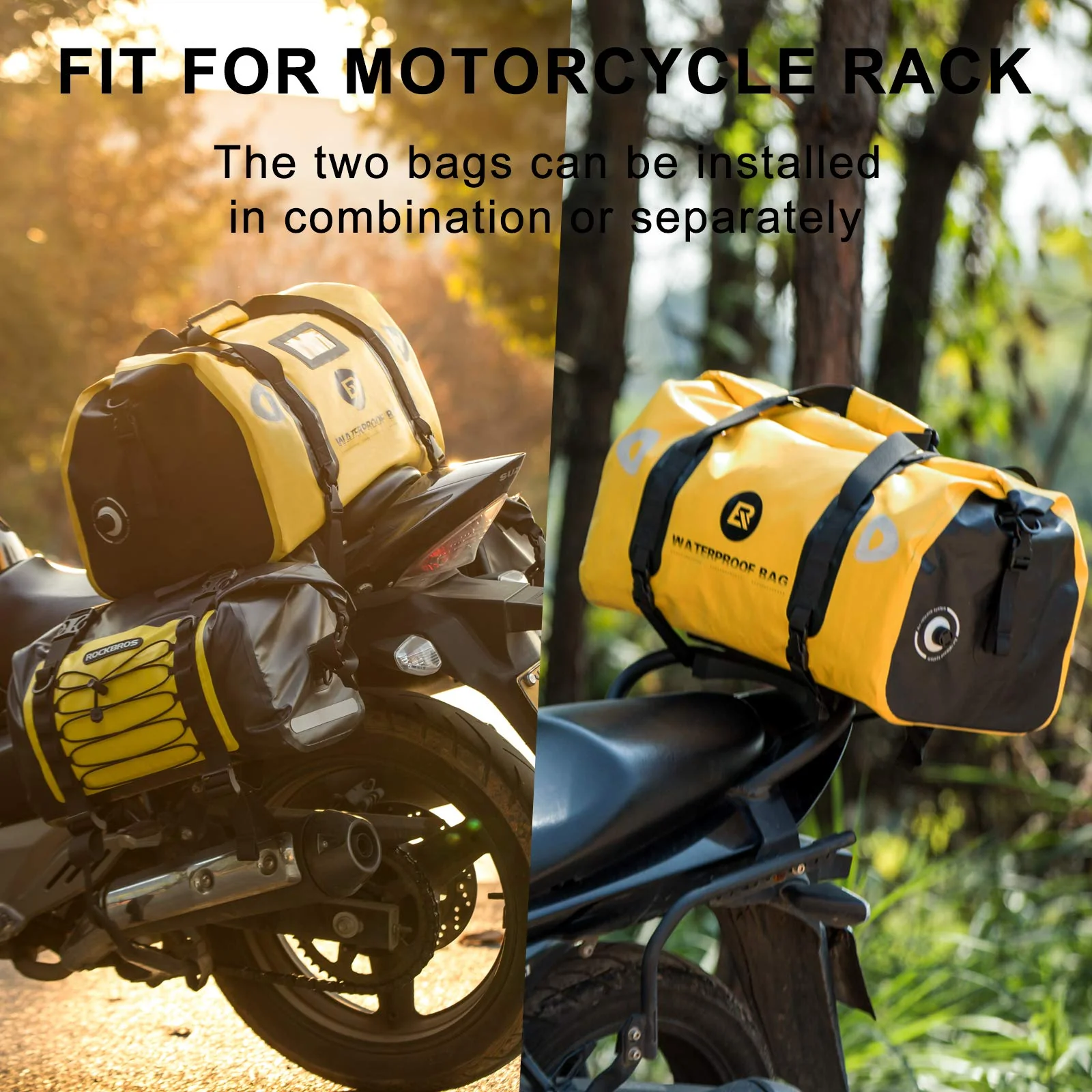 ROCKBROS Motorcycle Pannier Bag Waterproof Motorcycling Rear Seat Carrier - Image 7
