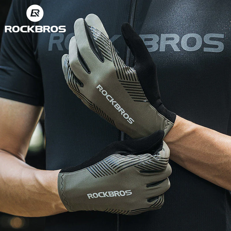 ROCKBROS MTB Gloves - Touch Screen, Anti-Slip Full Finger Cycling Gloves - Image 13