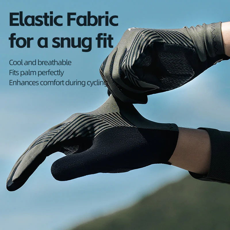 ROCKBROS MTB Gloves - Touch Screen, Anti-Slip Full Finger Cycling Gloves - Image 2