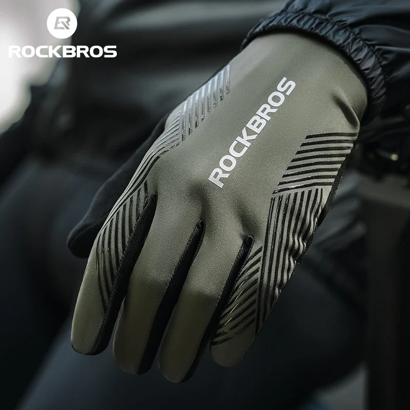 ROCKBROS MTB Gloves - Touch Screen, Anti-Slip Full Finger Cycling Gloves - Image 4