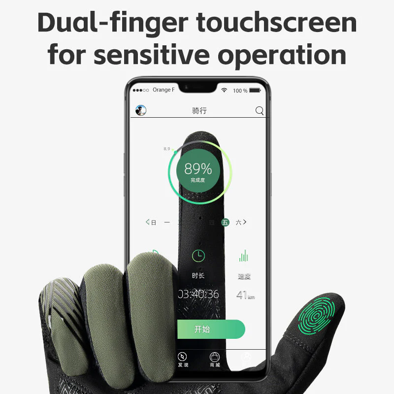 ROCKBROS MTB Gloves - Touch Screen, Anti-Slip Full Finger Cycling Gloves - Image 5