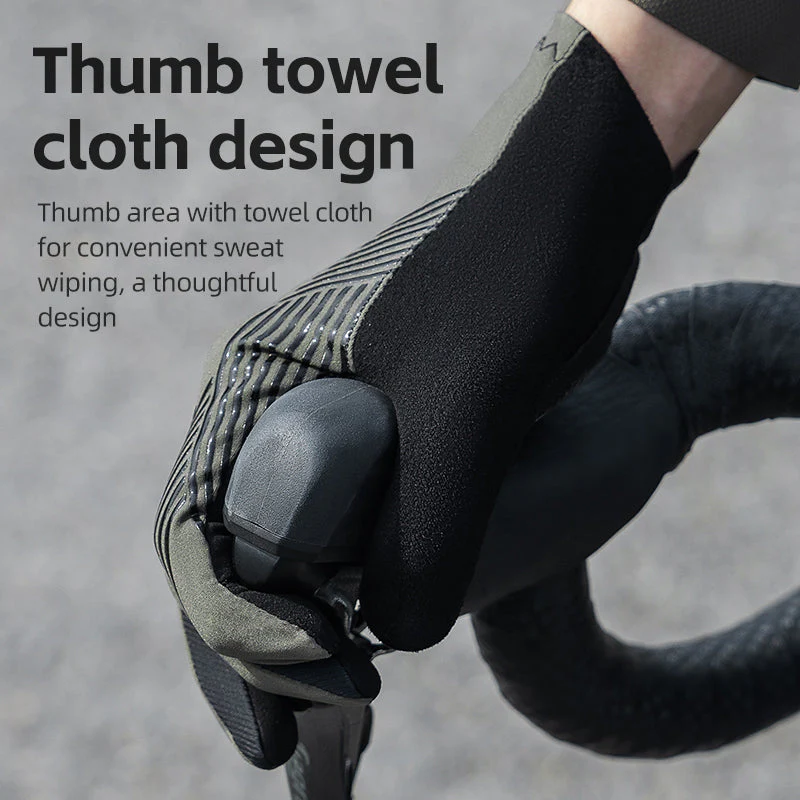 ROCKBROS MTB Gloves - Touch Screen, Anti-Slip Full Finger Cycling Gloves - Image 7