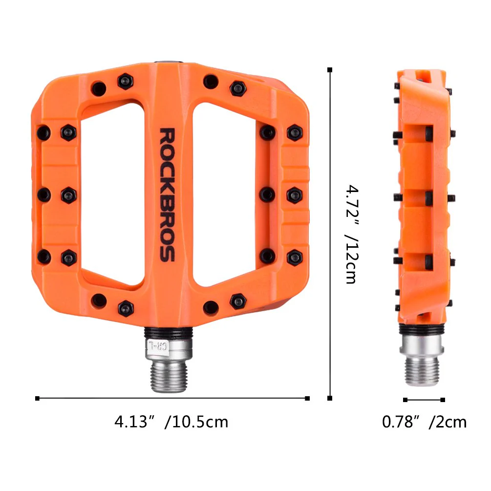 ROCKBROS Nylon Bike Pedals 9/16 Cycling Flat Pedals Widened Type (Pair) - Image 19