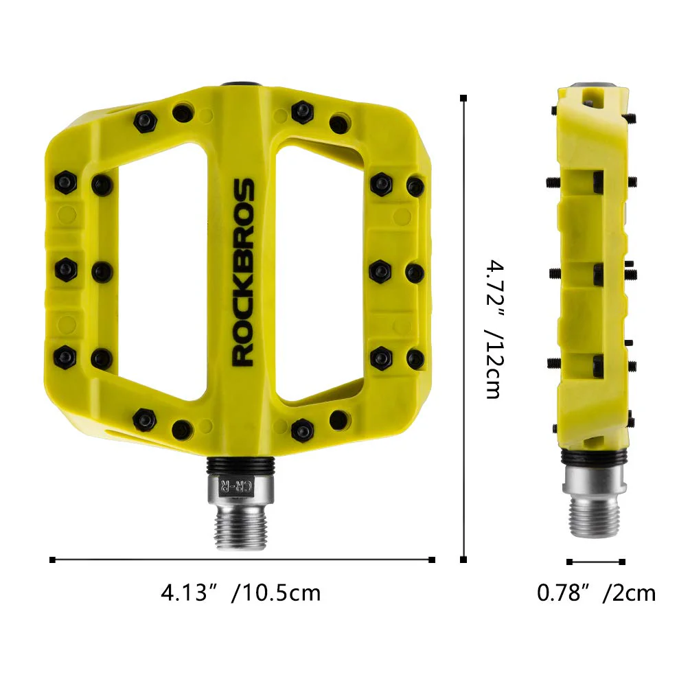 ROCKBROS Nylon Bike Pedals 9/16 Cycling Flat Pedals Widened Type (Pair) - Image 31