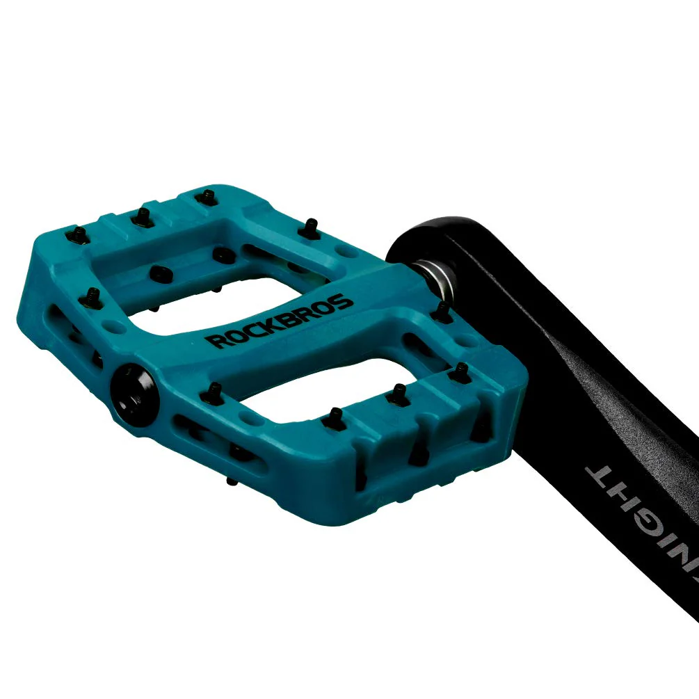 ROCKBROS Nylon Bike Pedals 9/16 Cycling Flat Pedals Widened Type (Pair) - Image 9