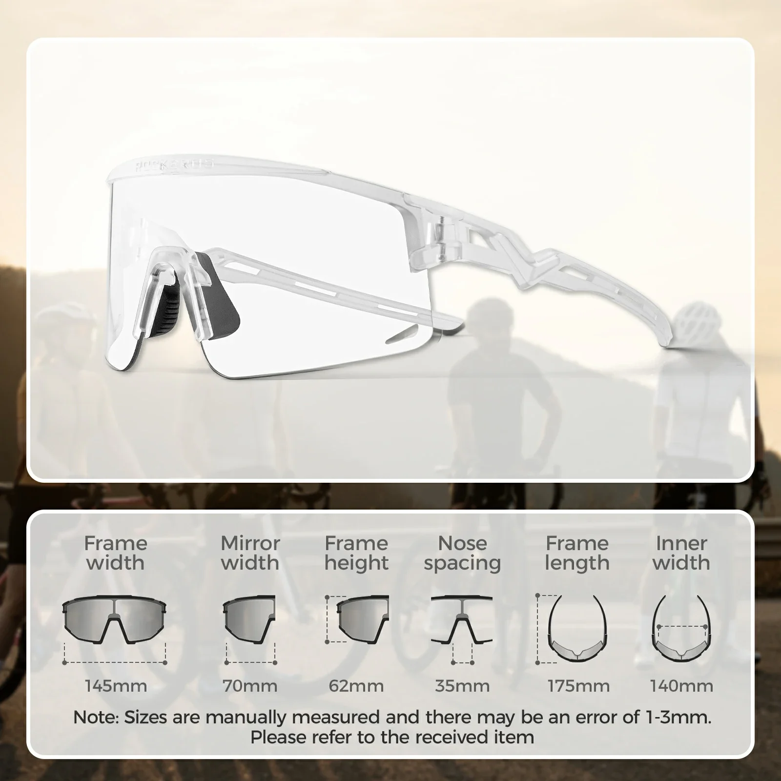 ROCKBROS Photochromic / Polarized Cycling Sunglasses - SP337 - Image 13