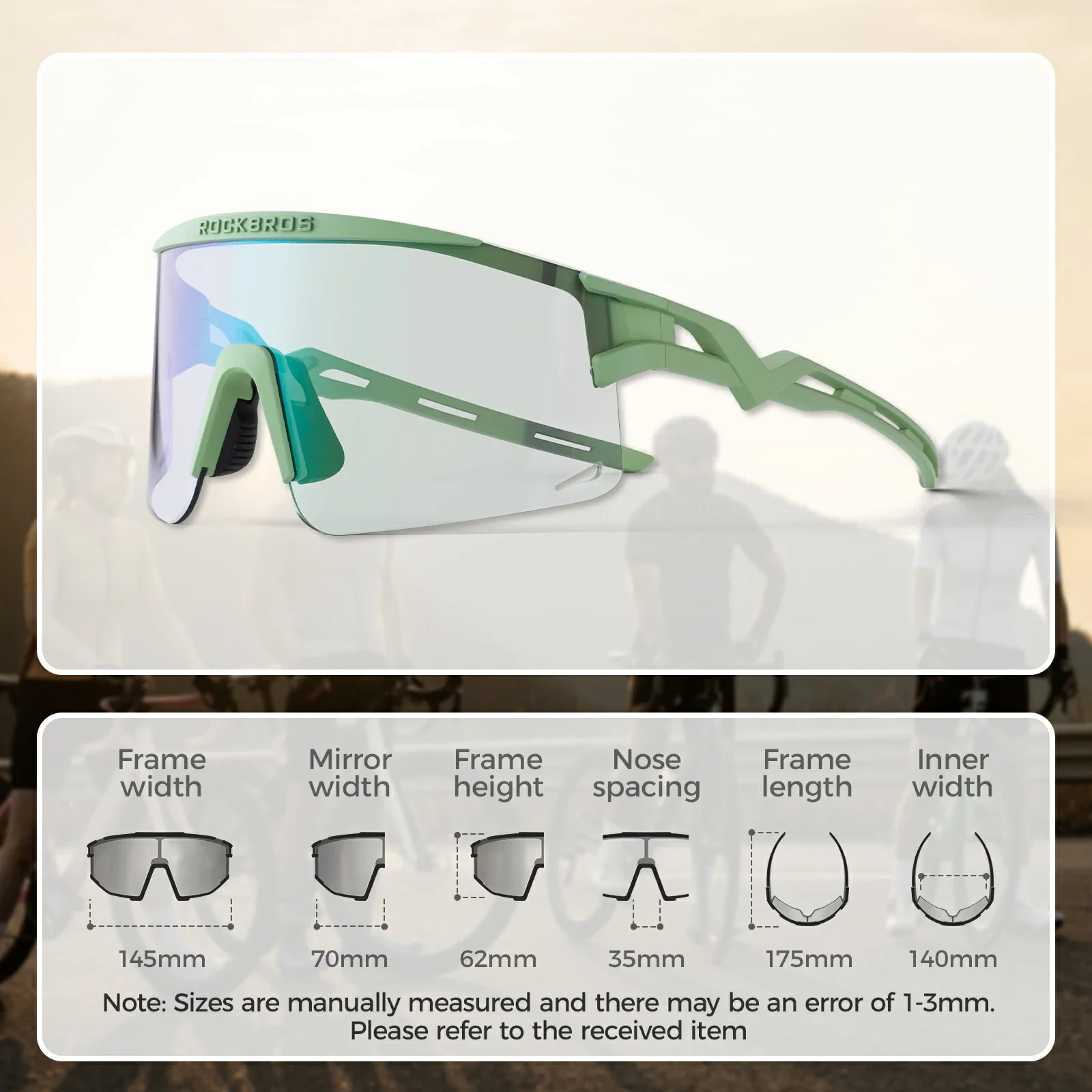ROCKBROS Photochromic / Polarized Cycling Sunglasses - SP337 - Image 15