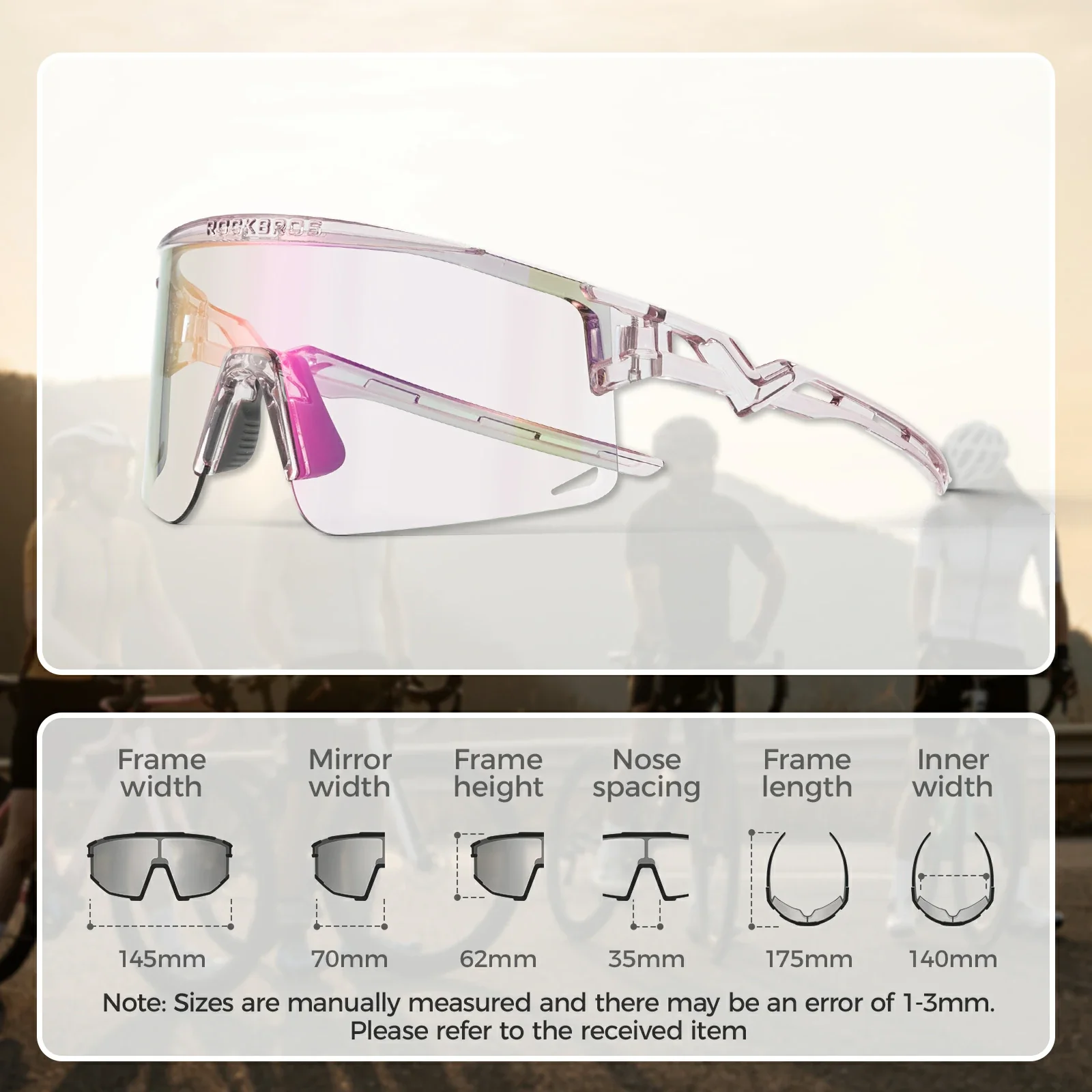 ROCKBROS Photochromic / Polarized Cycling Sunglasses - SP337 - Image 16