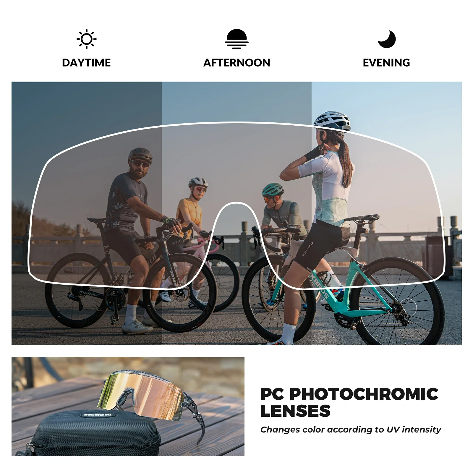 ROCKBROS Photochromic / Polarized Cycling Sunglasses - SP337 - Image 18