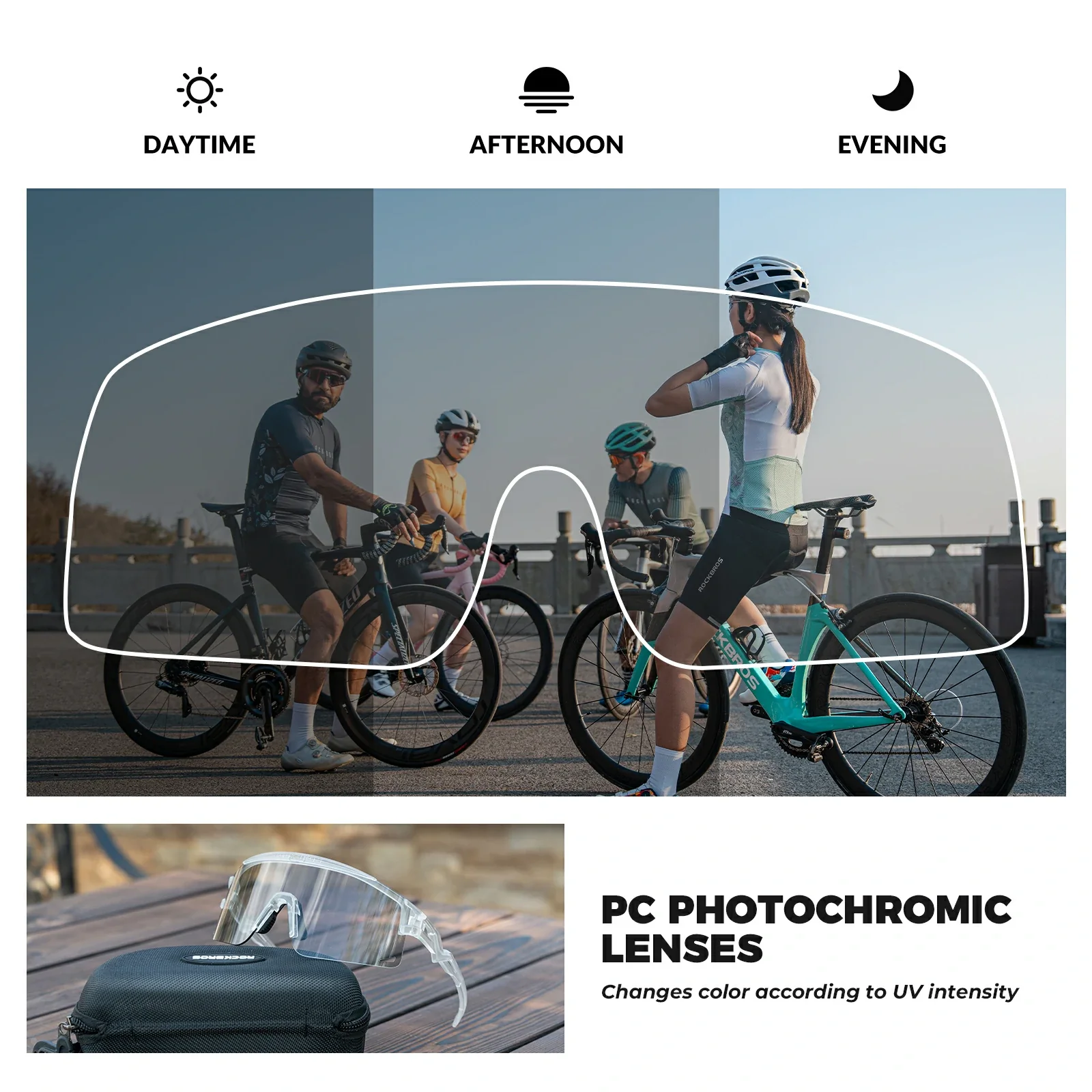 ROCKBROS Photochromic / Polarized Cycling Sunglasses - SP337 - Image 19