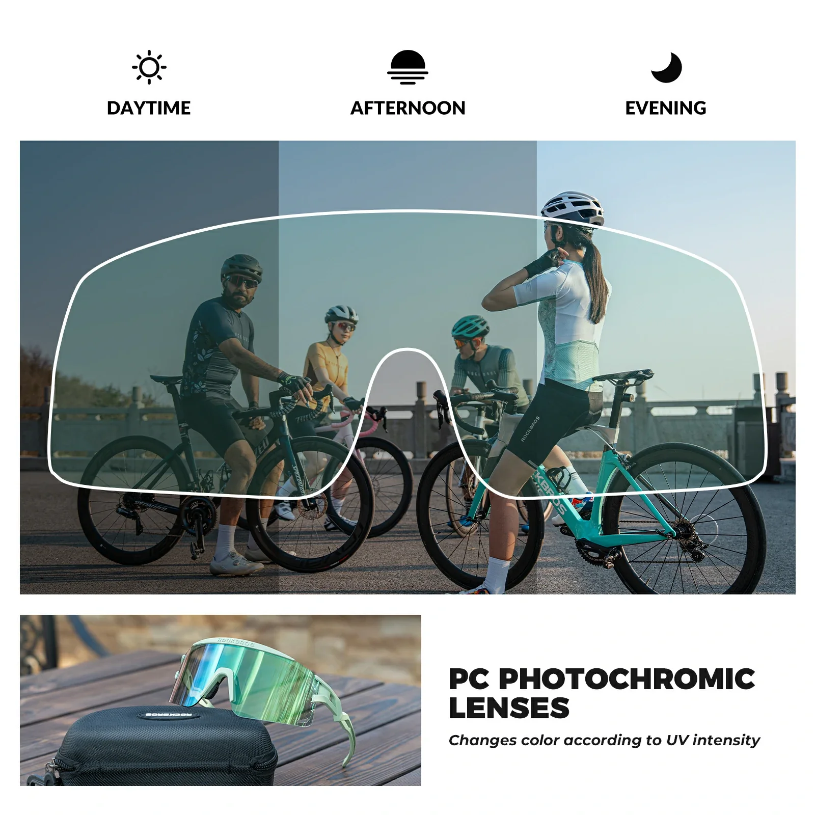 ROCKBROS Photochromic / Polarized Cycling Sunglasses - SP337 - Image 20