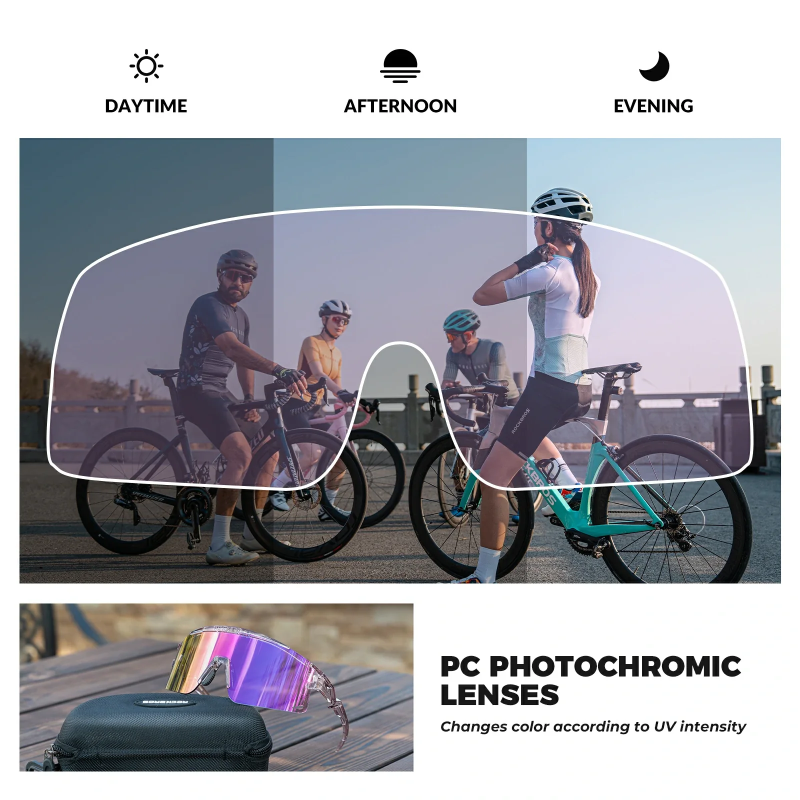 ROCKBROS Photochromic / Polarized Cycling Sunglasses - SP337 - Image 21