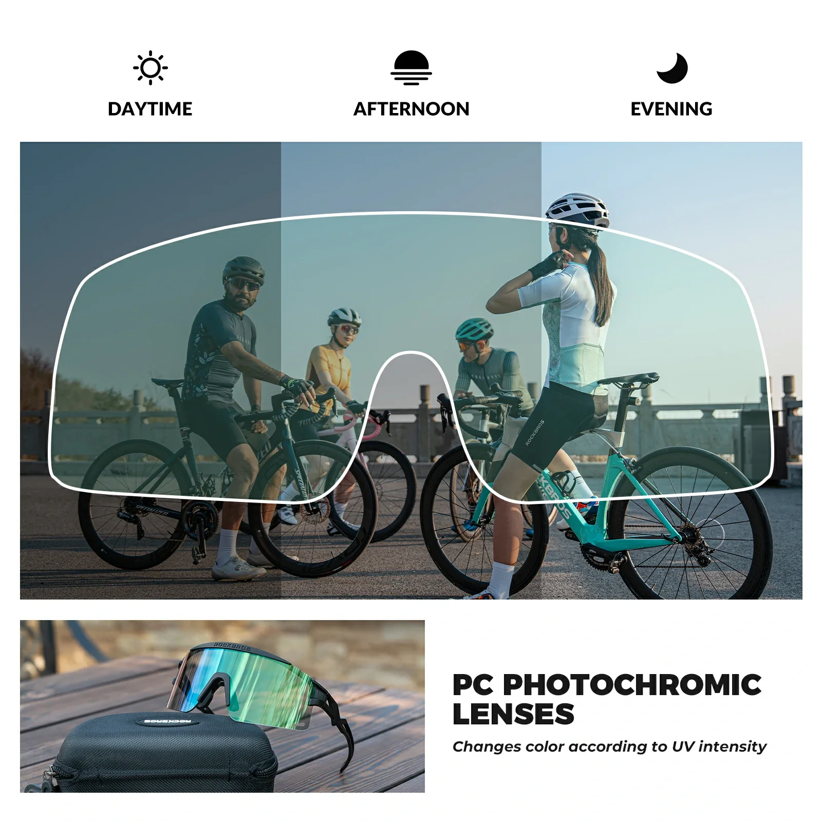 ROCKBROS Photochromic / Polarized Cycling Sunglasses - SP337 - Image 22