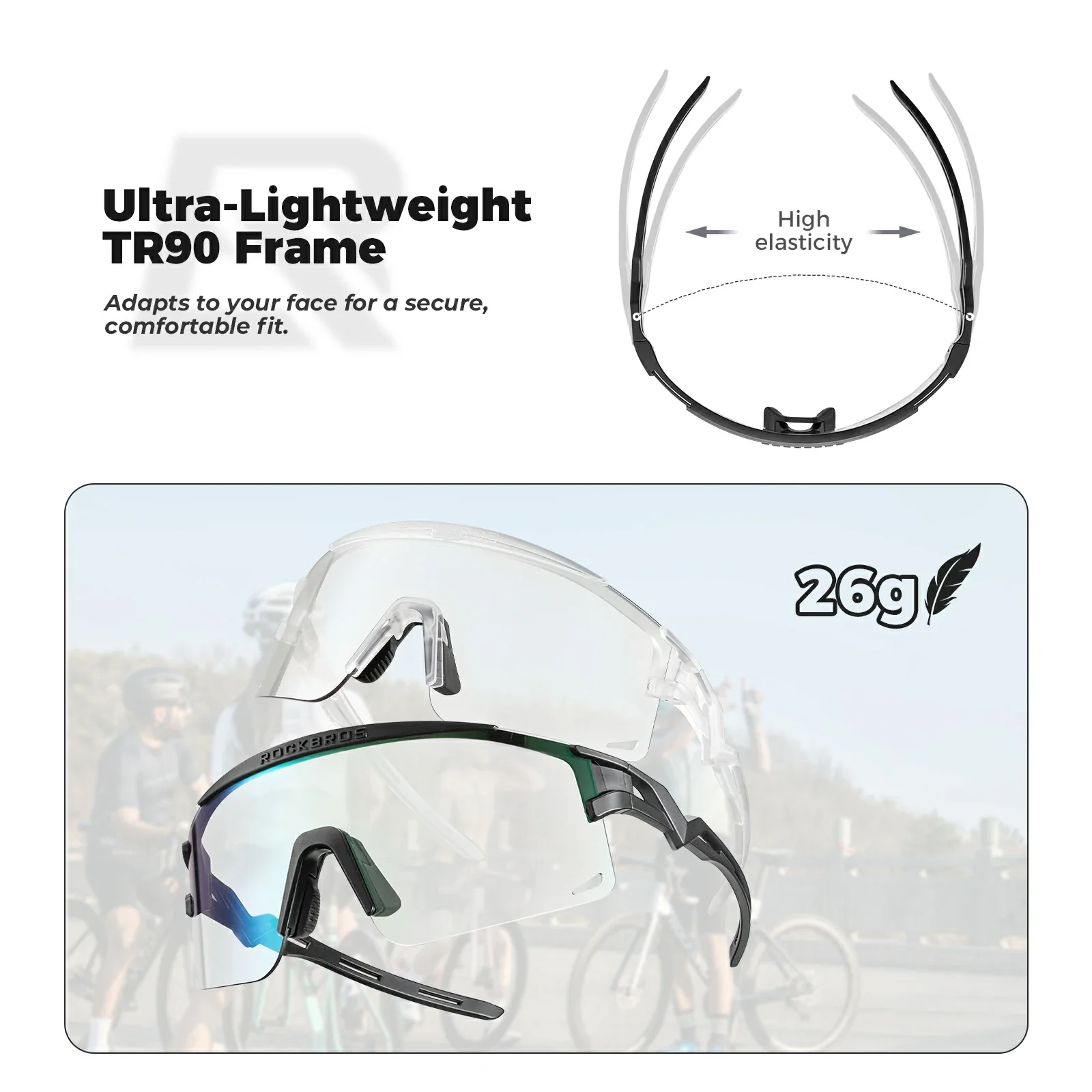 ROCKBROS Photochromic / Polarized Cycling Sunglasses - SP337 - Image 26