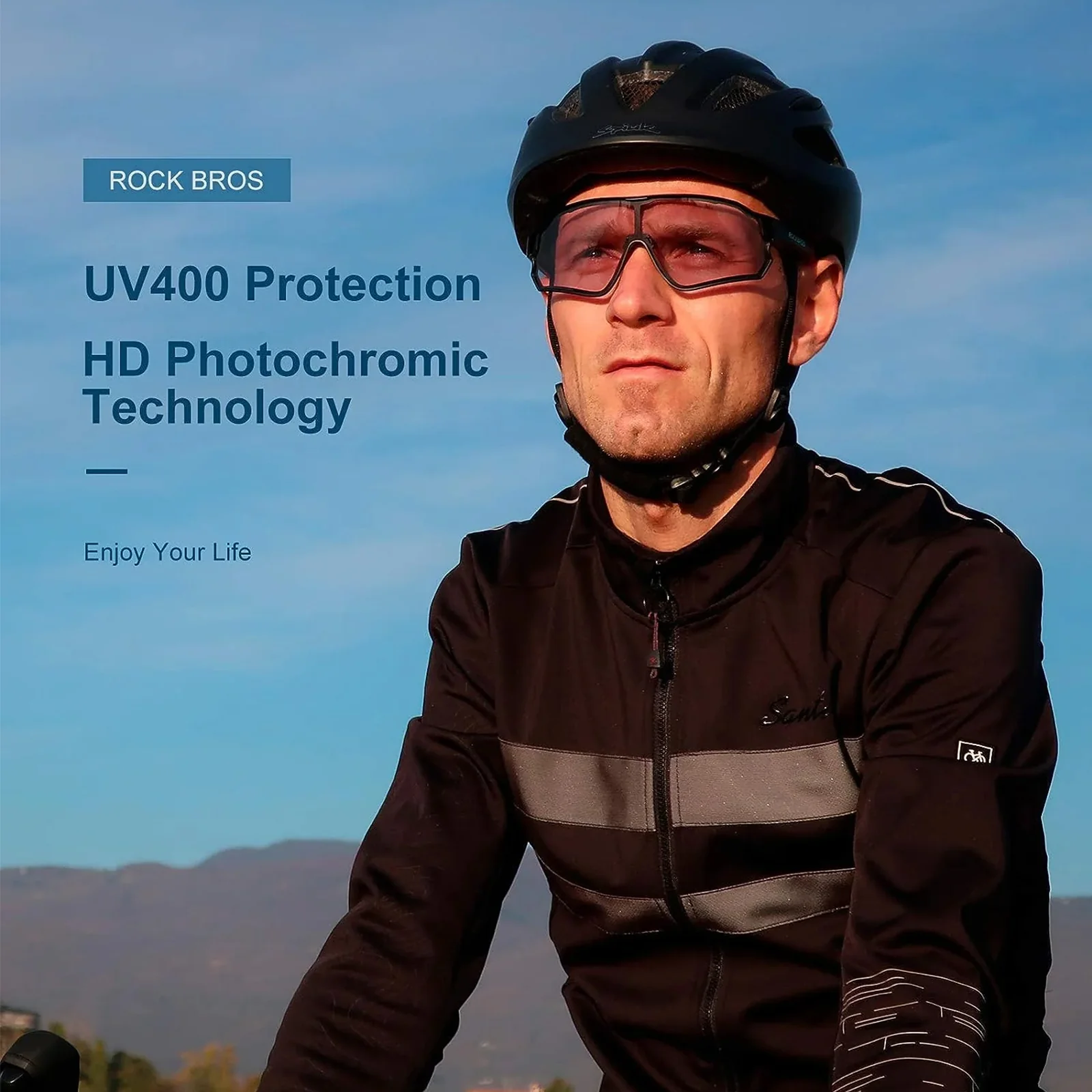 ROCKBROS Photochromic Cycling glasses UV 400 Protection Full Frame Sports Sunglasses - Image 5