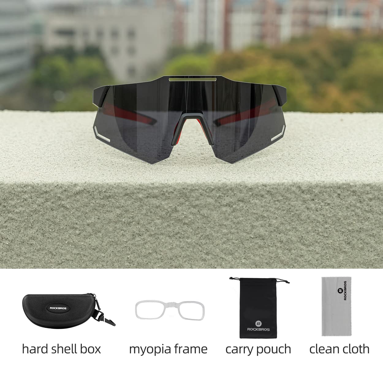 ROCKBROS Photochromic Cycling Glasses UV Protection Sunglasses Transparent - Image 6