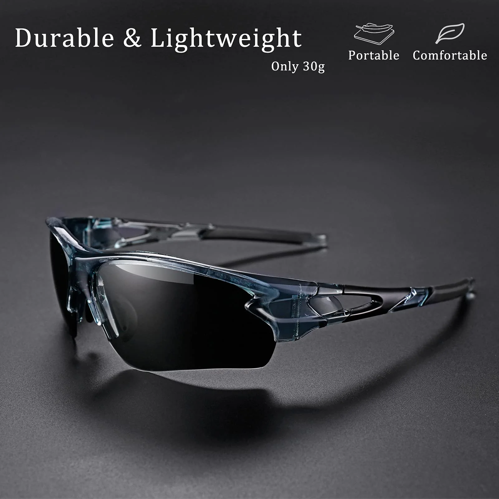 ROCKBROS Photochromic Cycling Glasses with 3 in 1 Intelligence Lenses for Men & Women - Image 6