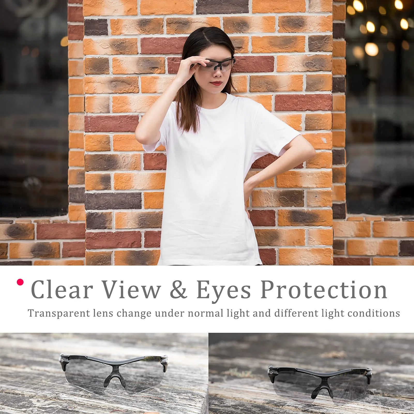 ROCKBROS Photochromic Cycling Glasses with 3 in 1 Intelligence Lenses for Men & Women - Image 7