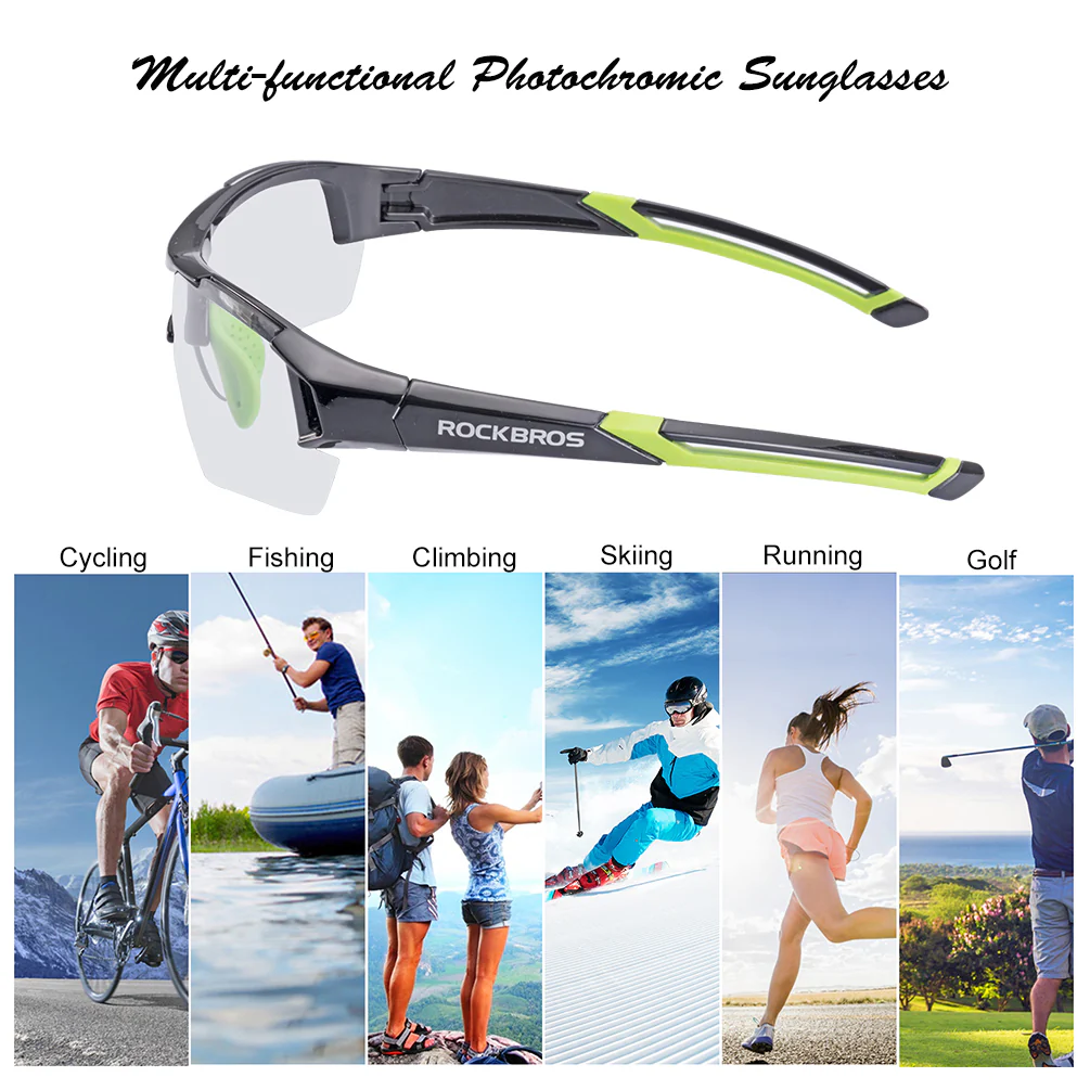 ROCKBROS Photochromic Cycling Sunglasses UV400 Protection Sports Glasses - Image 12