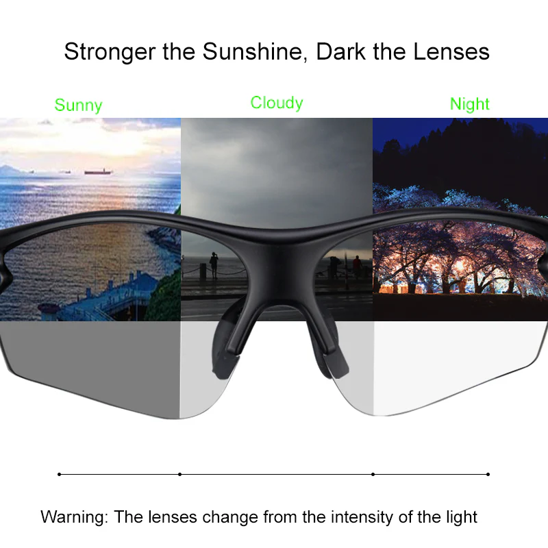 ROCKBROS Photochromic Cycling Sunglasses UV400 Protection Sports Glasses - Image 13